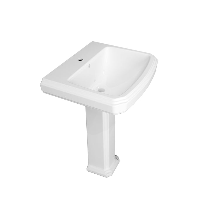 AICA Bathroom Traditional Pedestal Basin Sink  Full Floorstanding  - 1 Tap Hole