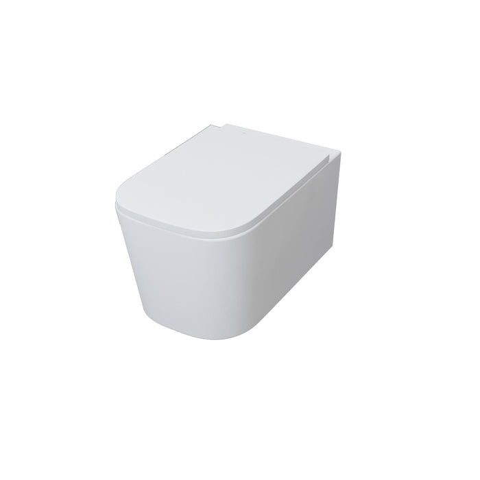 AICA Bathroom Rimless Wall Hung Toilet Soft Close Seat (UF) Pan WC