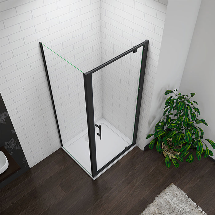 Pivot Black door,rectangle Shower enclosures 700-1000mm