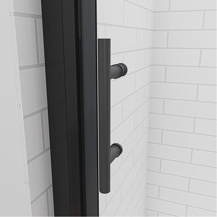 AICA, Black Pivot Shower Door,BATH Shower Enclosure