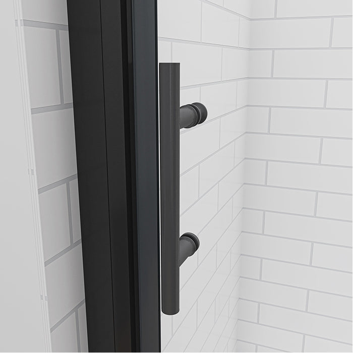 AICA Shower,Black Pivot Enclosure Shower,glass Door 700x1850mm