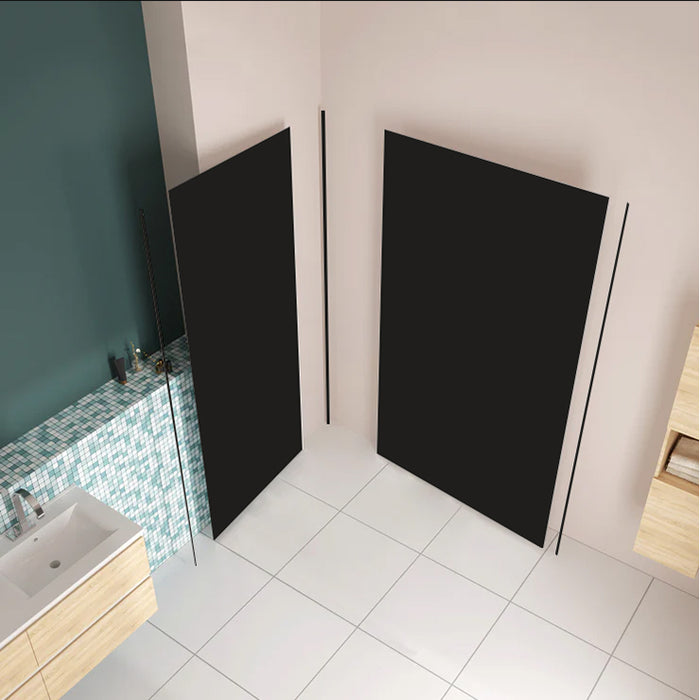 AICA Bathroom Wet Wall Cladding Shower Large Aluminum Wall Panel 2 pcs