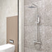 AICA square silver shower set