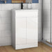 Gloss White Vanity Unit with Baisn Freestanding