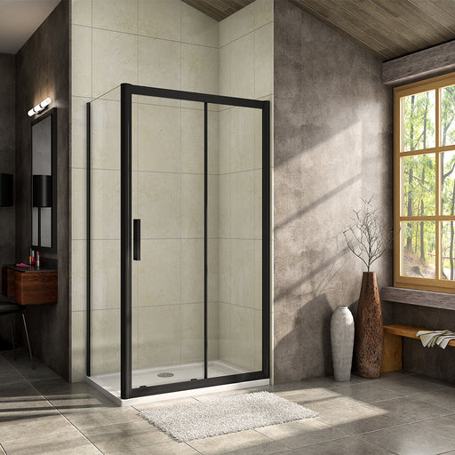 AICA-BLACK-sliding-shower-Enclosure-160x70CM-1