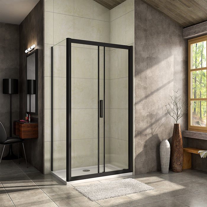 AICA-Bathroom-Sliding-Shower-BLACK-Enclosure-160x90CM-Glass-1