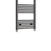 Black Heated Towel Rail Straight Bathroom Ladder Radiator Bottom Detail