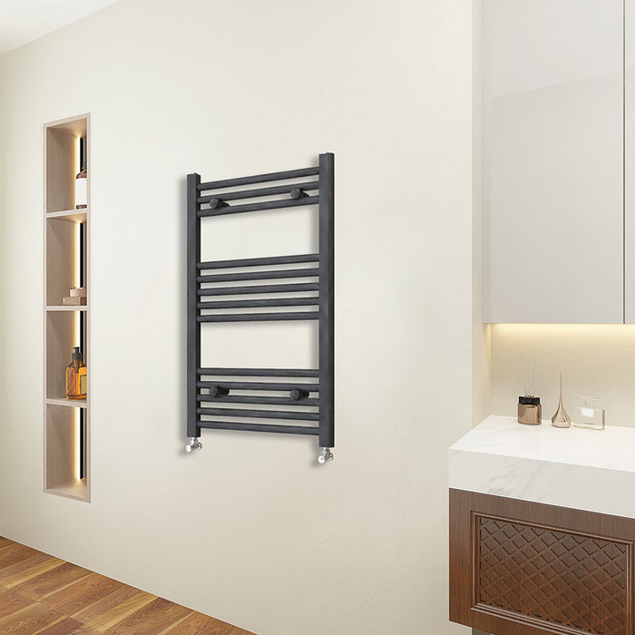 Bathroom Central Heating Towel Rail Straight Designer Anthracite Ladder Radiator Warmer