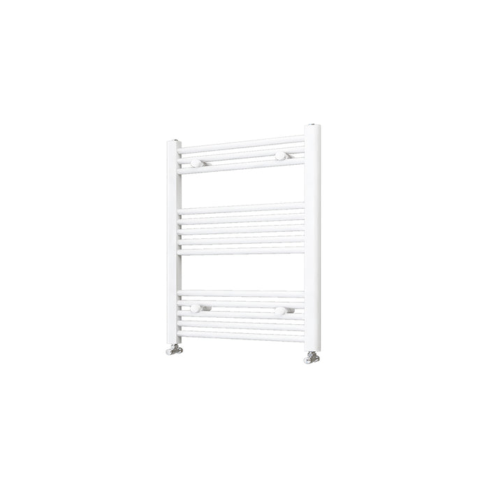 AICA Bathrooms White Central Heating Towel Rail Straight Designer Ladder Radiator Warmer