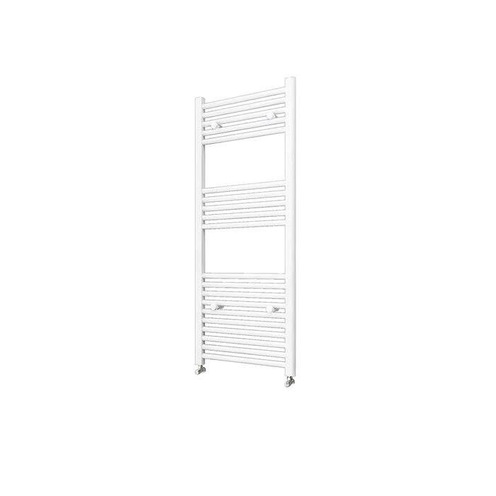 AICA Bathrooms White Central Heating Towel Rail Straight Designer Ladder Radiator Warmer