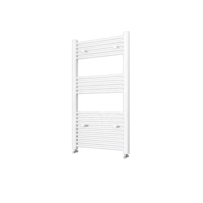 AICA Bathrooms White Central Heating Towel Rail Straight Designer Ladder Radiator Warmer