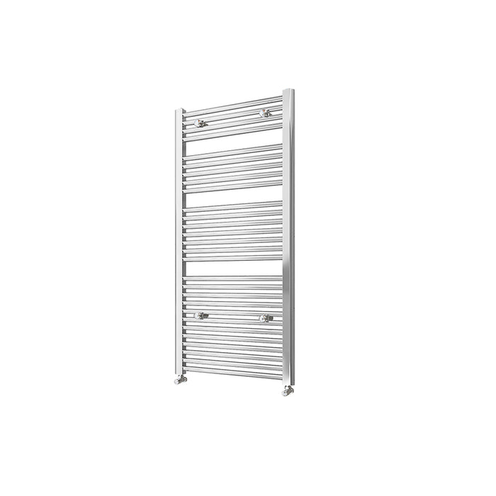 AICA Bathrooms Central Heating Towel Rail Straight Designer Ladder Chrome Radiator Warmer