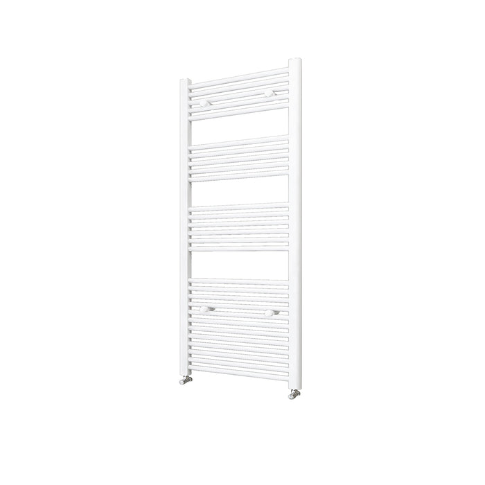 AICA Bathrooms White Central Heating Towel Rail Straight Designer Ladder Radiator Warmer