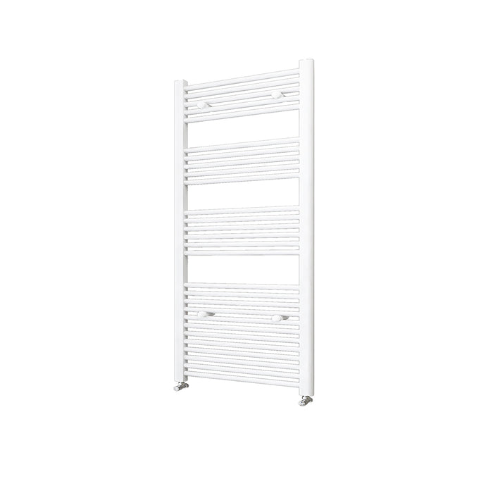 AICA Bathrooms White Central Heating Towel Rail Straight Designer Ladder Radiator Warmer