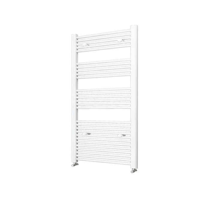 AICA Bathrooms White Central Heating Towel Rail Straight Designer Ladder Radiator Warmer