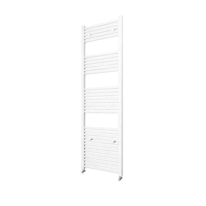 AICA Bathrooms White Central Heating Towel Rail Straight Designer Ladder Radiator Warmer