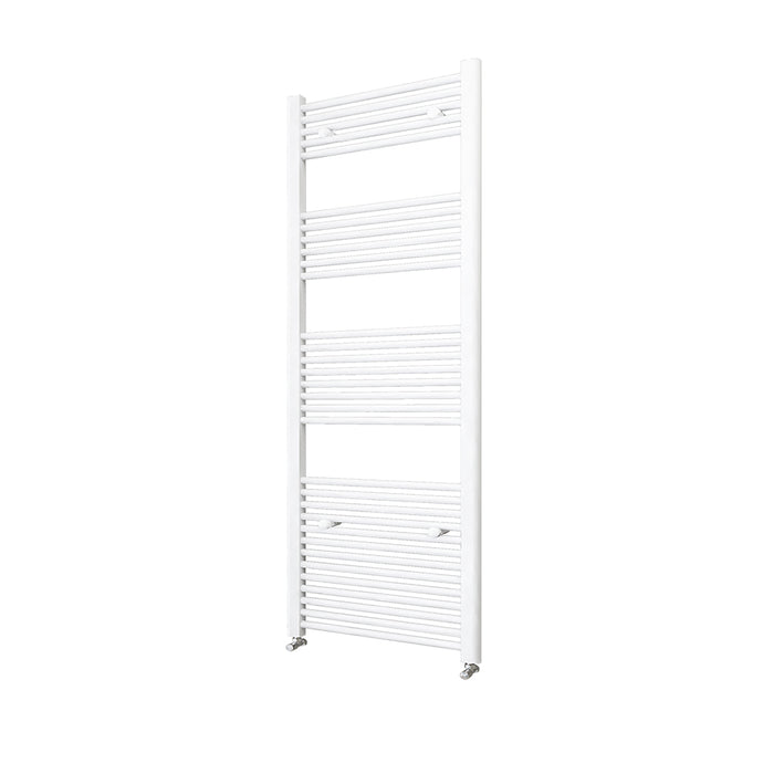 AICA Bathrooms White Central Heating Towel Rail Straight Designer Ladder Radiator Warmer