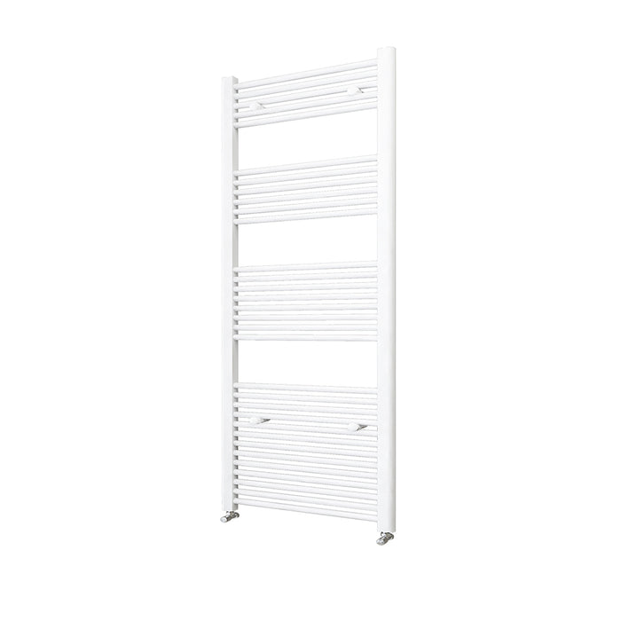 AICA Bathrooms White Central Heating Towel Rail Straight Designer Ladder Radiator Warmer