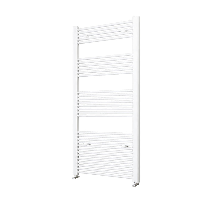 AICA Bathrooms White Central Heating Towel Rail Straight Designer Ladder Radiator Warmer