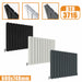 Designer Radiator Horizontal White Grey Flat Panel 600x748MM Rads Double Panel AICA