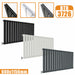 Designer Radiator Horizontal White Grey Flat Panel 600x1156MM Rads Single Panel AICA