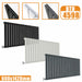 Designer Radiator Horizontal White Grey Flat Panel 600x1428MM Rads Single Panel AICA