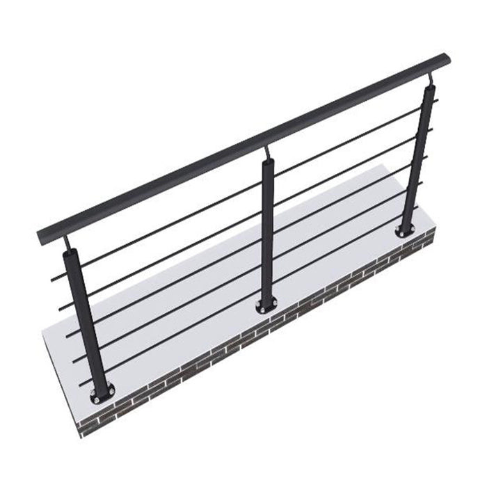 Aluminum Black Vertical Angle Mobility Handrail Adjustable for Steps/stairs/slopes 200x100cm