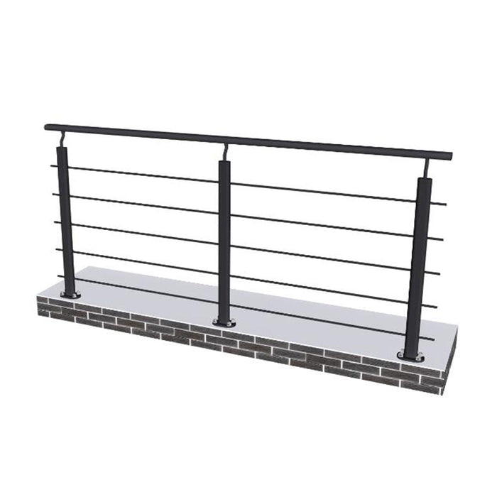 Aluminum Black Vertical Angle Mobility Handrail Adjustable for Steps/stairs/slopes 200x100cm