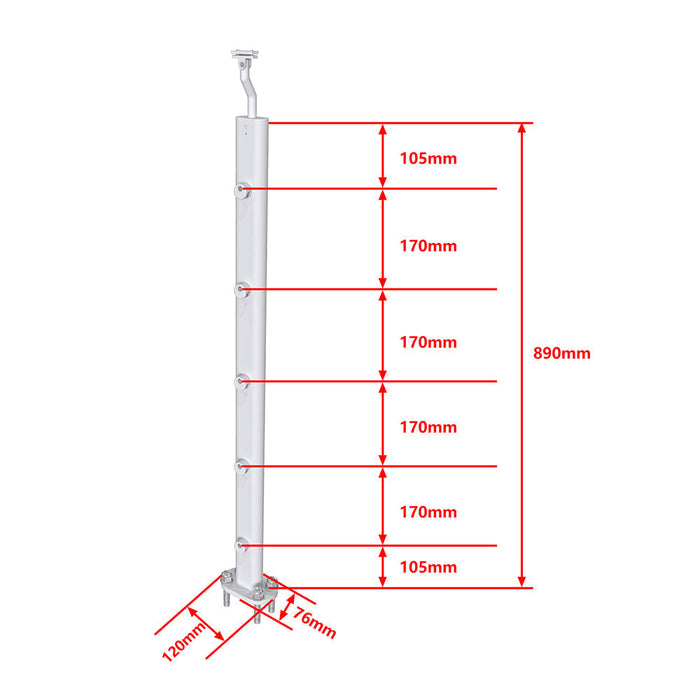 Aluminum Steps/stairs/slopes Vertical Angle Mobility Silver Handrail Adjustable 200x100cm