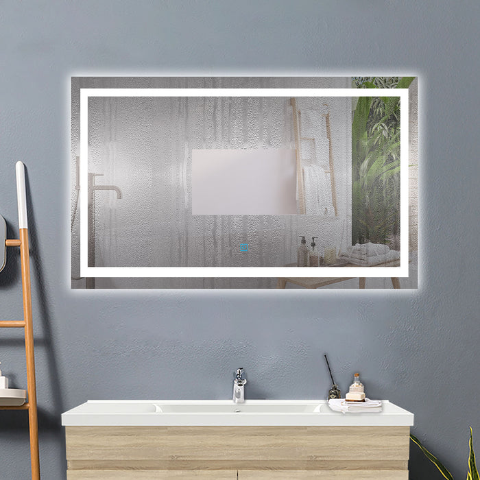 AICA Bathrooms 3 Colour LED Mirror, Anti-fog, Touch wall switch, Infinitely Dimmable, Power Failure Memory