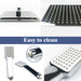 AICA square silver shower set