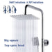 AICA square silver shower set