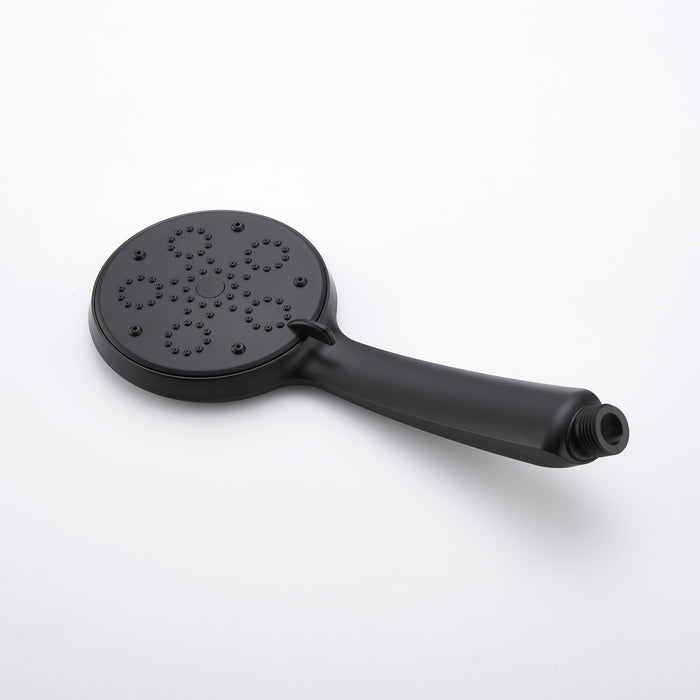 matte black round shower set