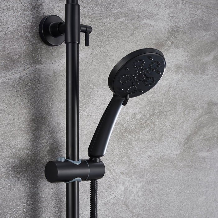 AICA round black shower set