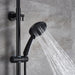 AICA round black shower set