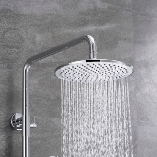 AICA silver round shower set