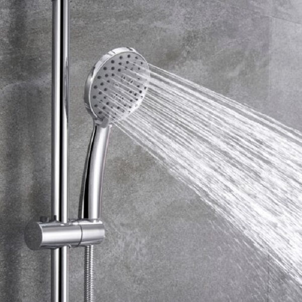 AICA silver round shower set