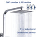 AICA SQUARE CHROME SHOWER SET