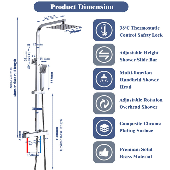 AICA THERMOSTATIC SHOWER SET