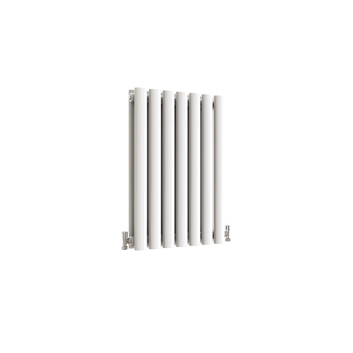 Horizontal Oval Column Anthracite & White Designer Central Heating Radiator UK