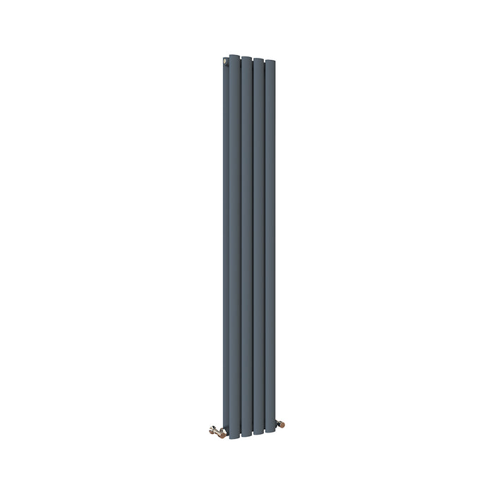 Oval Column White & Anthracite & Black Tall Vertical Central Heating Radiator