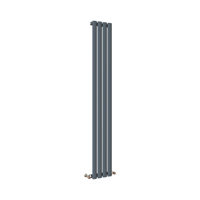 Oval Column White & Anthracite & Black Tall Vertical Central Heating Radiator