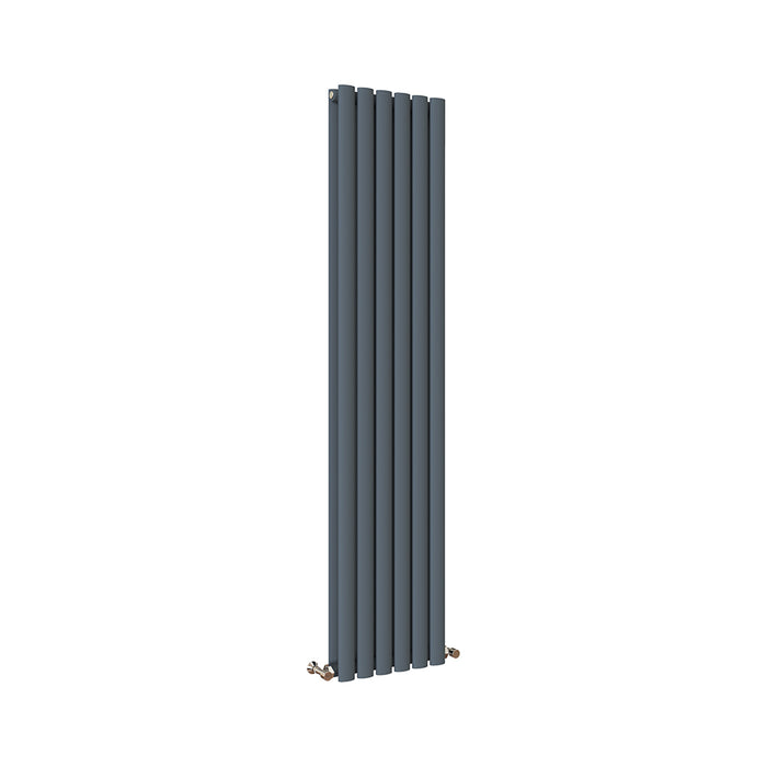 Oval Column White & Anthracite & Black Tall Vertical Central Heating Radiator