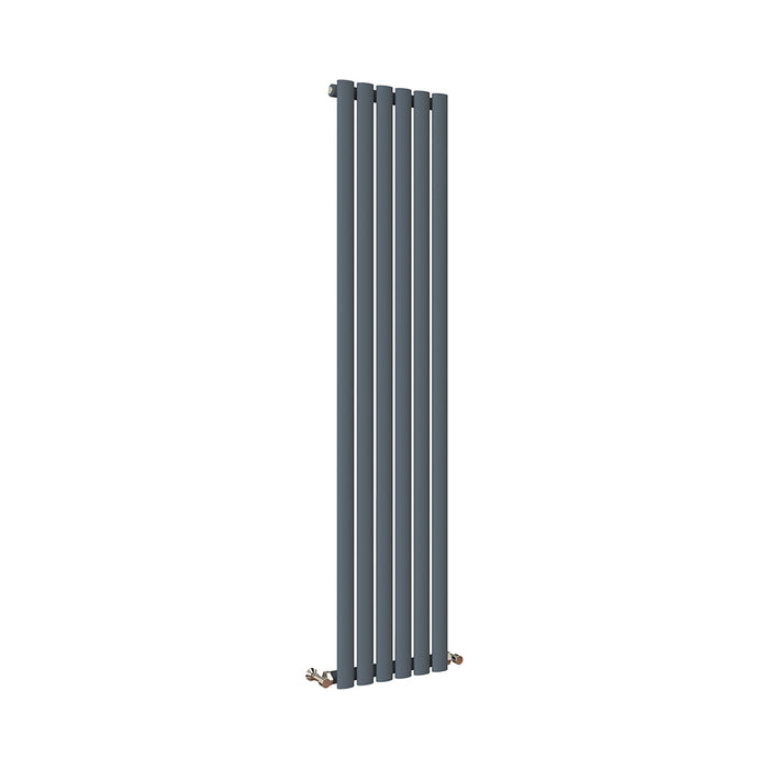 Oval Column White & Anthracite & Black Tall Vertical Central Heating Radiator