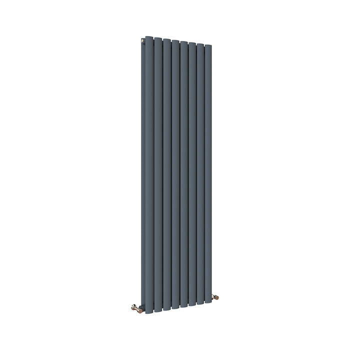 Oval Column White & Anthracite & Black Tall Vertical Central Heating Radiator