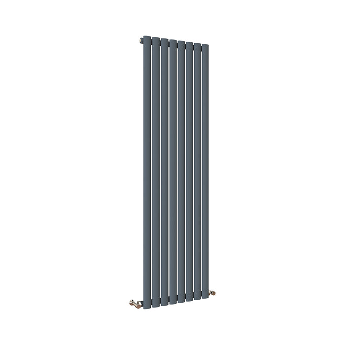 Oval Column White & Anthracite & Black Tall Vertical Central Heating Radiator