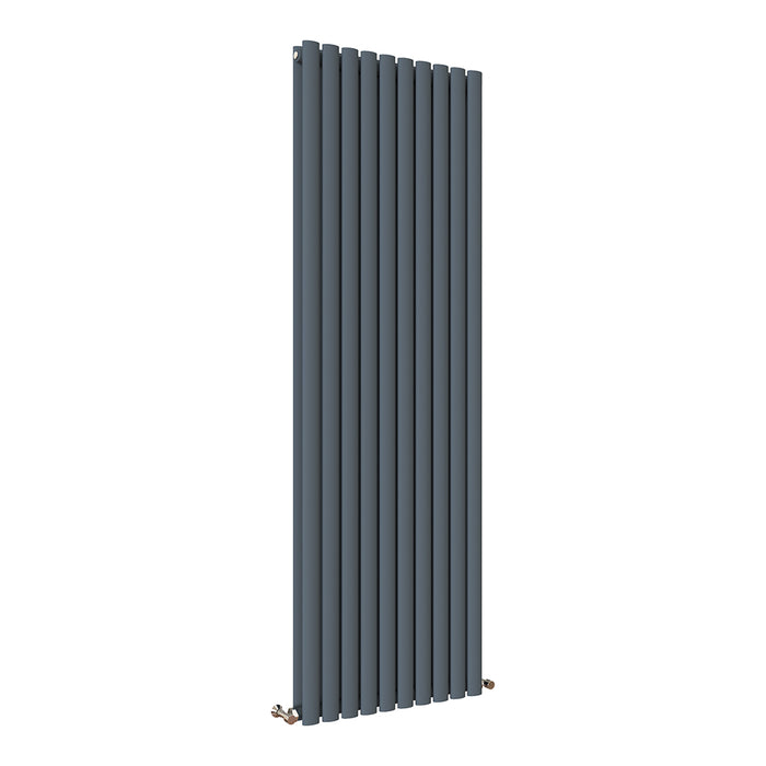 Oval Column White & Anthracite & Black Tall Vertical Central Heating Radiator