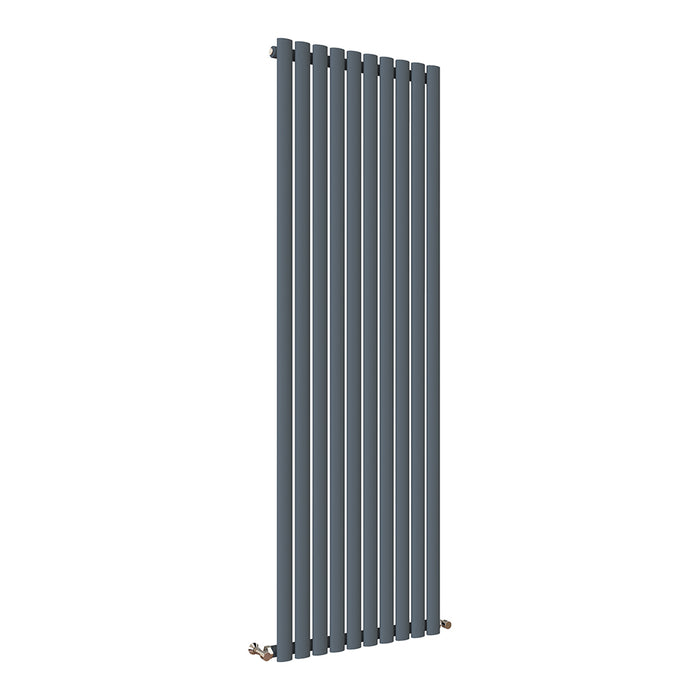 Oval Column White & Anthracite & Black Tall Vertical Central Heating Radiator