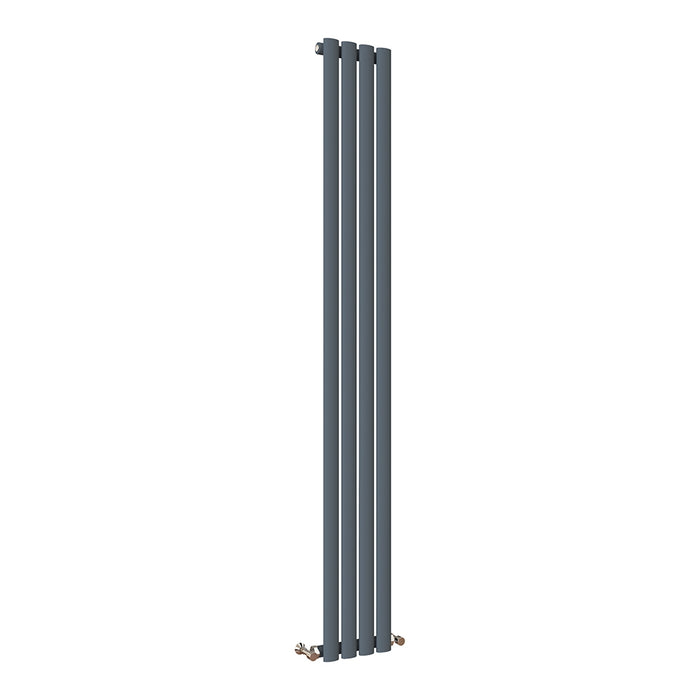 Oval Column White & Anthracite & Black Tall Vertical Central Heating Radiator