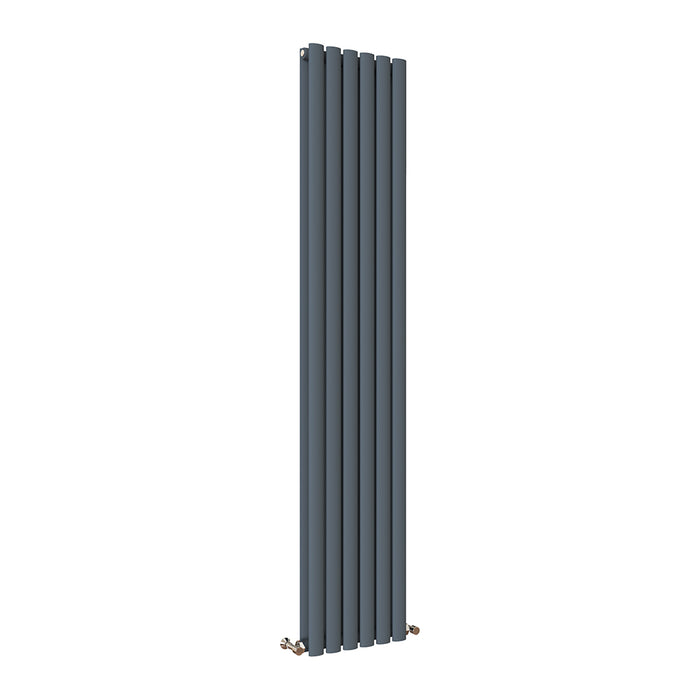 Oval Column White & Anthracite & Black Tall Vertical Central Heating Radiator